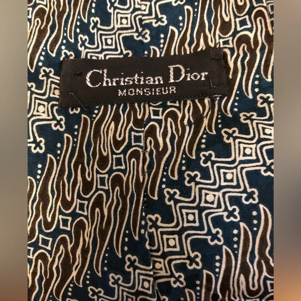 Vintage Christian Dior Monsieur Men’s Necktie Tie Designer USA